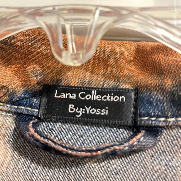 Tie Dye Jacket in Dark Blue and Golden Rust, NEW, size medium - Picture 8 of 8